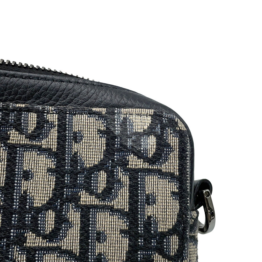 Christian Dior Shoulder Bag Oblique Zip Clutch Jacquard Trotter - Picture 7 of 12
